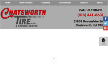 Tablet Screenshot of chatsworthtire.com